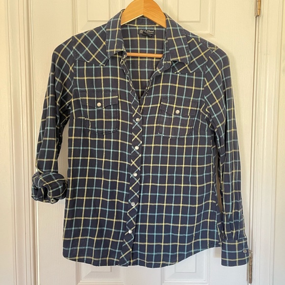 Lucky Brand Dixie Windowpane Flannel Shirt - Picture 4 of 9